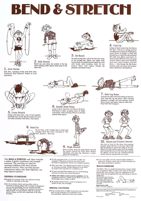 Bend & Stretch Chart Set 2